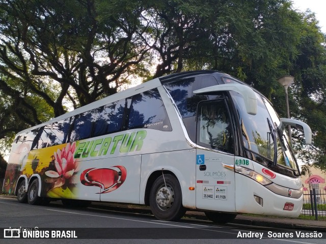 Eucatur - Empresa União Cascavel de Transportes e Turismo 4908 na cidade de Curitiba, Paraná, Brasil, por Andrey  Soares Vassão. Número da foto: #10587025.