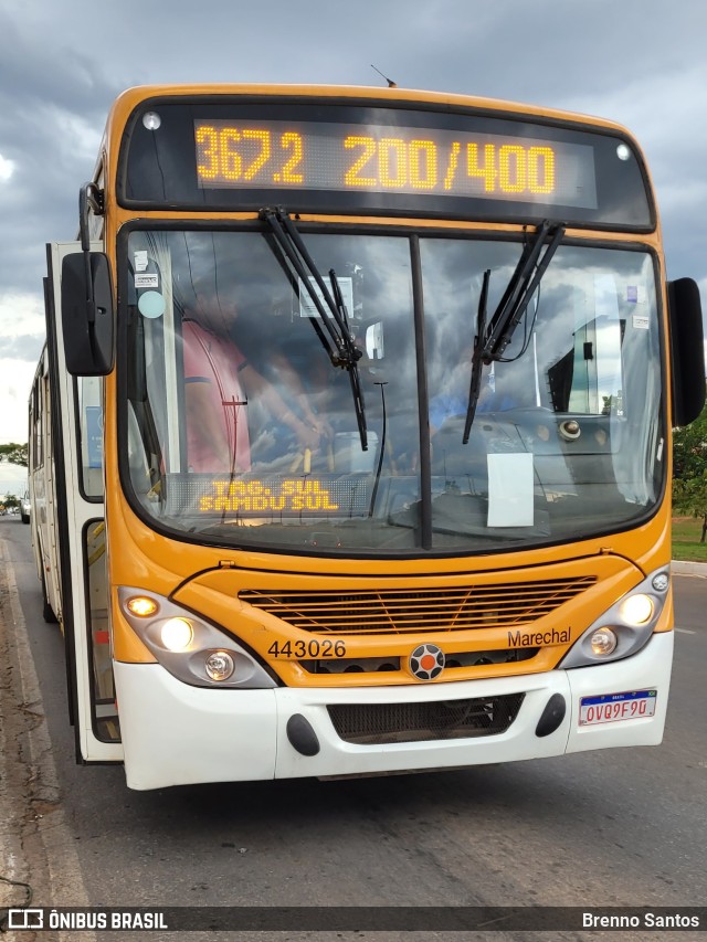 Auto Viação Marechal Brasília 443026 na cidade de Samambaia, Distrito Federal, Brasil, por Brenno Santos. Número da foto: #10588915.