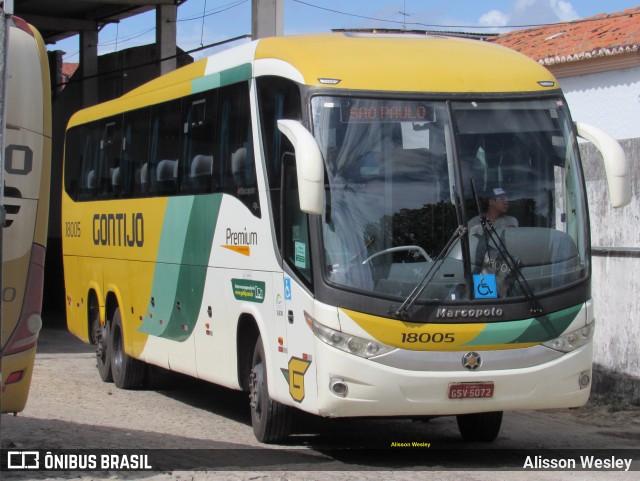 Empresa Gontijo de Transportes 18005 na cidade de Fortaleza, Ceará, Brasil, por Alisson Wesley. ID da foto: 10592345.