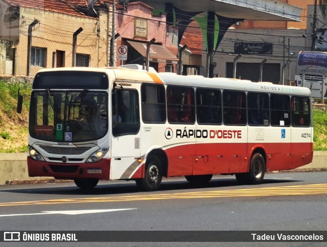 Rápido D´Oeste 4074 na cidade de Ribeirão Preto, São Paulo, Brasil, por Tadeu Vasconcelos. ID da foto: 10591305.