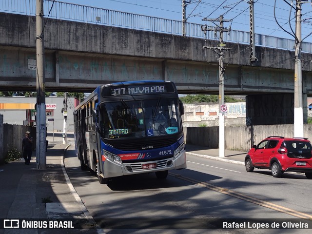 Radial Transporte Coletivo 41.672 na cidade de São Paulo, São Paulo, Brasil, por Rafael Lopes de Oliveira. ID da foto: 10591046.