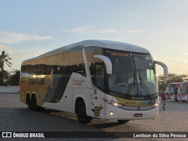 Empresa Gontijo de Transportes 18345 na cidade de Caruaru, Pernambuco, Brasil, por Lenilson da Silva Pessoa. ID da foto: 10590673.