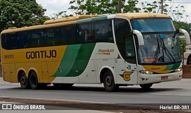 Empresa Gontijo de Transportes 14970 na cidade de Betim, Minas Gerais, Brasil, por Hariel BR-381. Número da foto: #10590234.