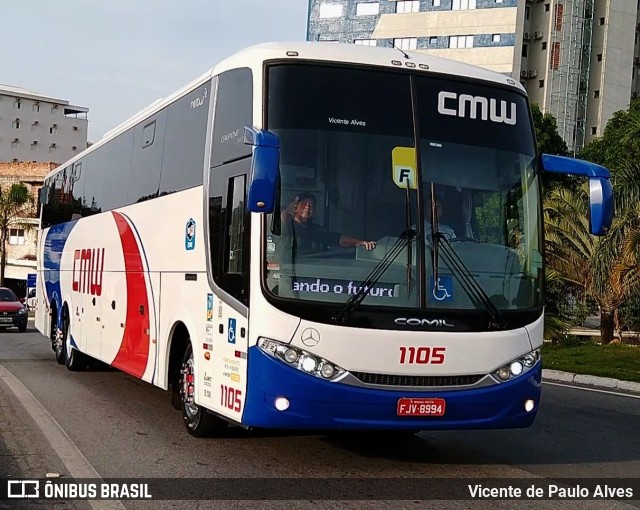 CMW Transportes 1105 na cidade de Aparecida, São Paulo, Brasil, por Vicente de Paulo Alves. ID da foto: 10594540.