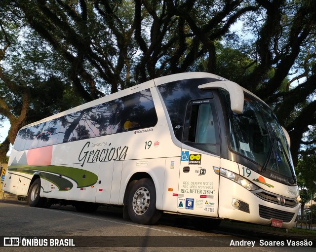 Transportes Graciosa 19 na cidade de Curitiba, Paraná, Brasil, por Andrey  Soares Vassão. ID da foto: 10595553.