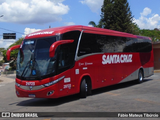 Viação Santa Cruz 29723 na cidade de Três Corações, Minas Gerais, Brasil, por Fábio Mateus Tibúrcio. ID da foto: 10594731.