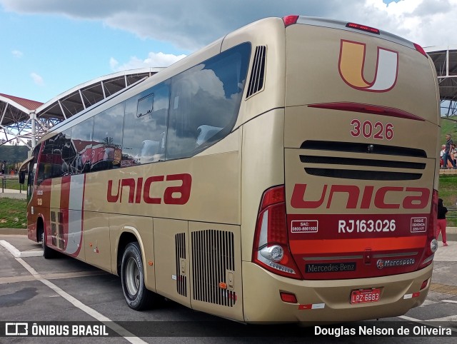 Transportes Única Petrópolis RJ 163.026 na cidade de Aparecida, São Paulo, Brasil, por Douglas Nelson de Oliveira. ID da foto: 10596266.