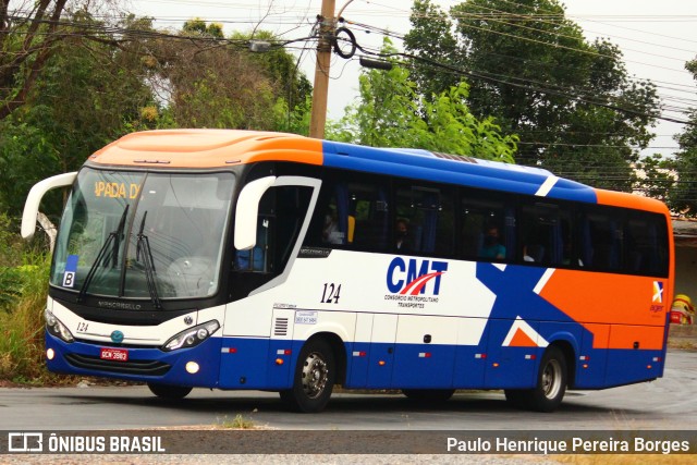 CMT - Consórcio Metropolitano Transportes 124 na cidade de Cuiabá, Mato Grosso, Brasil, por Paulo Henrique Pereira Borges. ID da foto: 10596775.