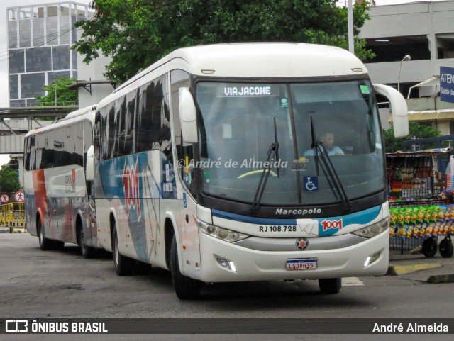 Auto Viação 1001 RJ 108.728 na cidade de Rio de Janeiro, Rio de Janeiro, Brasil, por André Almeida. Número da foto: #10596116.