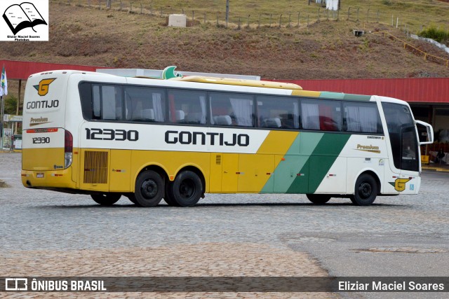 Empresa Gontijo de Transportes 12330 na cidade de João Monlevade, Minas Gerais, Brasil, por Eliziar Maciel Soares. ID da foto: 10597755.