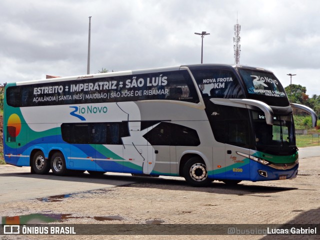 Rio Novo Transportes e Turismo 8200 na cidade de São Luís, Maranhão, Brasil, por Lucas Gabriel. ID da foto: 10598182.