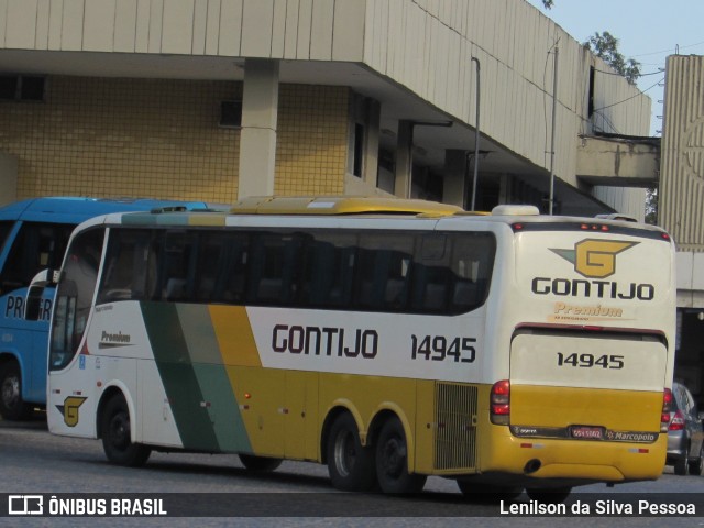 Empresa Gontijo de Transportes 14945 na cidade de Caruaru, Pernambuco, Brasil, por Lenilson da Silva Pessoa. ID da foto: 10596565.