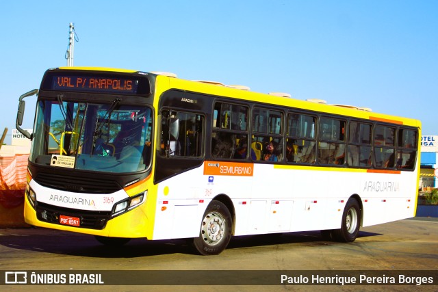 Viação Araguarina 3169 na cidade de Goiânia, Goiás, Brasil, por Paulo Henrique Pereira Borges. Número da foto: #10596874.