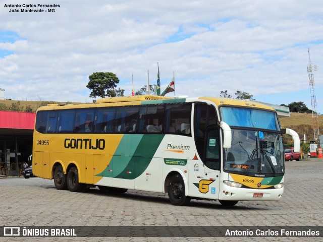 Empresa Gontijo de Transportes 14955 na cidade de João Monlevade, Minas Gerais, Brasil, por Antonio Carlos Fernandes. ID da foto: 10596577.