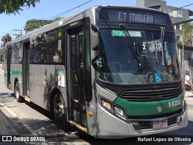 Transunião Transportes 5 6353 na cidade de São Paulo, São Paulo, Brasil, por Rafael Lopes de Oliveira. Número da foto: #10597437.