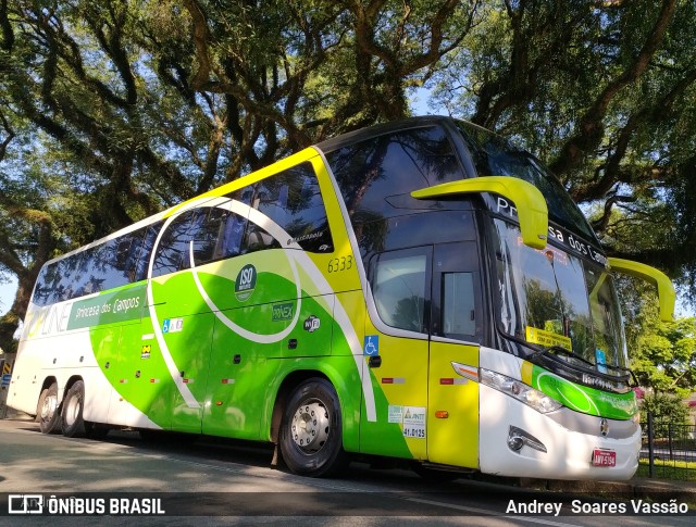 Expresso Princesa dos Campos 6333 na cidade de Curitiba, Paraná, Brasil, por Andrey  Soares Vassão. ID da foto: 10598778.