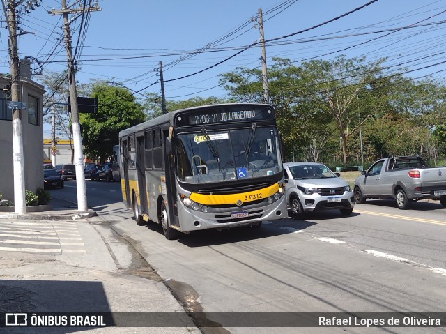 Transunião Transportes 3 6312 na cidade de São Paulo, São Paulo, Brasil, por Rafael Lopes de Oliveira. Número da foto: #10597182.
