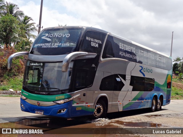 Rio Novo Transportes e Turismo 8200 na cidade de São Luís, Maranhão, Brasil, por Lucas Gabriel. ID da foto: 10598192.