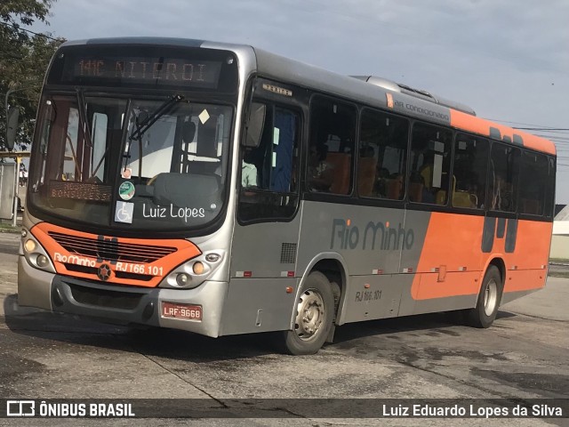 Transturismo Rio Minho RJ 166.101 na cidade de Niterói, Rio de Janeiro, Brasil, por Luiz Eduardo Lopes da Silva. Número da foto: #10596150.