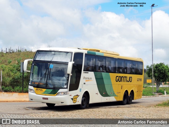 Empresa Gontijo de Transportes 12795 na cidade de João Monlevade, Minas Gerais, Brasil, por Antonio Carlos Fernandes. ID da foto: 10596591.