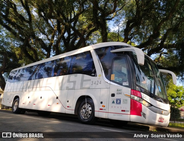 Auto Viação Catarinense 3424 na cidade de Curitiba, Paraná, Brasil, por Andrey  Soares Vassão. ID da foto: 10597311.