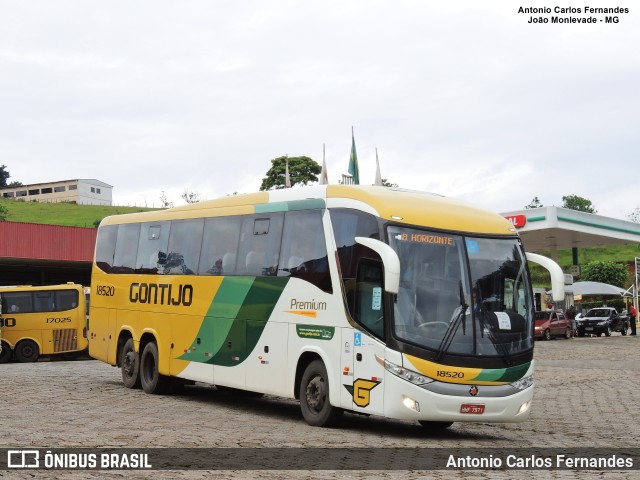 Empresa Gontijo de Transportes 18520 na cidade de João Monlevade, Minas Gerais, Brasil, por Antonio Carlos Fernandes. ID da foto: 10596541.