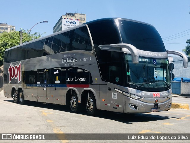 Auto Viação 1001 RJ 108.1134 na cidade de Niterói, Rio de Janeiro, Brasil, por Luiz Eduardo Lopes da Silva. ID da foto: 10601770.