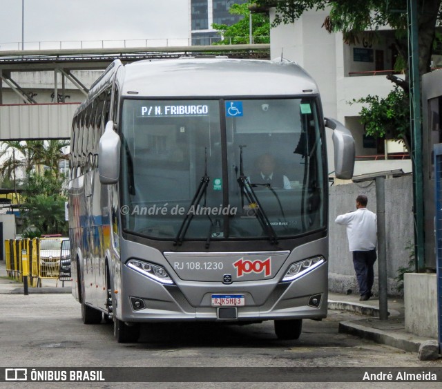 Auto Viação 1001 RJ 108.1230 na cidade de Rio de Janeiro, Rio de Janeiro, Brasil, por André Almeida. ID da foto: 10599076.