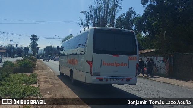 Buses Hualpén 303 na cidade de Maipú, Santiago, Metropolitana de Santiago, Chile, por Benjamín Tomás Lazo Acuña. Número da foto: #10601834.