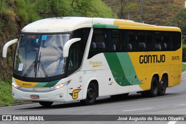 Empresa Gontijo de Transportes 18475 na cidade de Piraí, Rio de Janeiro, Brasil, por José Augusto de Souza Oliveira. Número da foto: #10600740.