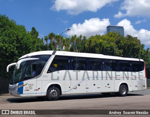 Auto Viação Catarinense 3357 na cidade de Curitiba, Paraná, Brasil, por Andrey  Soares Vassão. ID da foto: 10601097.