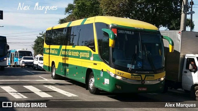 Viação Rápido Brasil 997 na cidade de São Paulo, São Paulo, Brasil, por Alex Marques. Número da foto: #10601007.