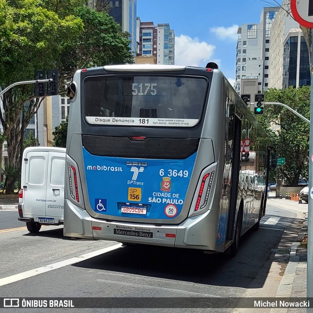 Viação Paratodos > São Jorge > Metropolitana São Paulo > Mobibrasil 6 3649 na cidade de São Paulo, São Paulo, Brasil, por Michel Nowacki. Número da foto: #10601838.