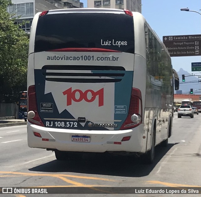 Auto Viação 1001 RJ 108.572 na cidade de Niterói, Rio de Janeiro, Brasil, por Luiz Eduardo Lopes da Silva. ID da foto: 10601784.