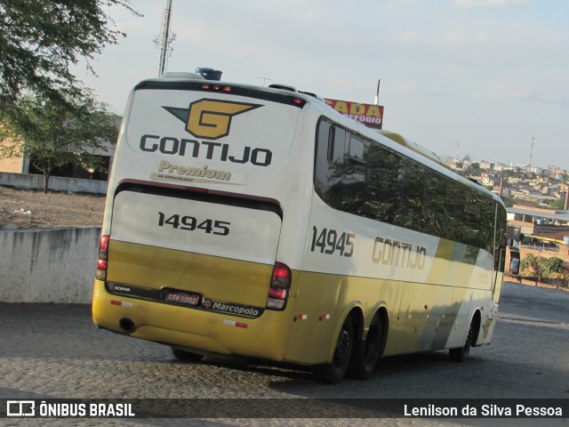 Empresa Gontijo de Transportes 14945 na cidade de Caruaru, Pernambuco, Brasil, por Lenilson da Silva Pessoa. ID da foto: 10599804.