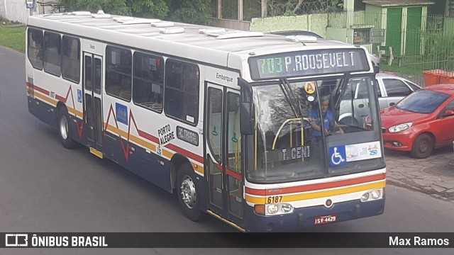 Auto Viação Navegantes 6187 na cidade de Porto Alegre, Rio Grande do Sul, Brasil, por Max Ramos. ID da foto: 10602559.