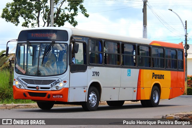 Viação Paraúna 3790 na cidade de Caldas Novas, Goiás, Brasil, por Paulo Henrique Pereira Borges. Número da foto: #10603322.