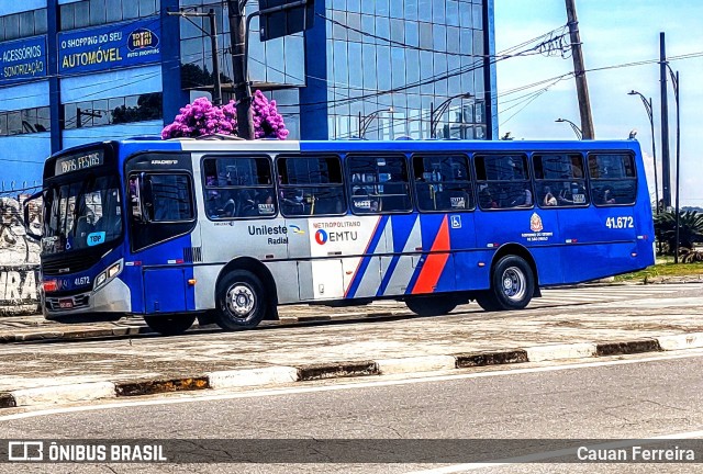 Radial Transporte Coletivo 41.672 na cidade de Itaquaquecetuba, São Paulo, Brasil, por Cauan Ferreira. ID da foto: 10603534.