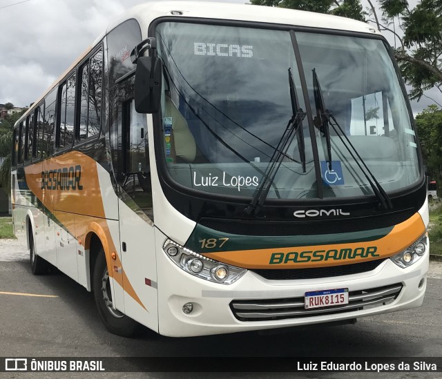 Viação Bassamar 187 na cidade de Juiz de Fora, Minas Gerais, Brasil, por Luiz Eduardo Lopes da Silva. ID da foto: 10604062.