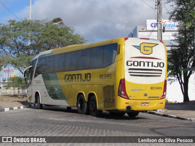 Empresa Gontijo de Transportes 18345 na cidade de Caruaru, Pernambuco, Brasil, por Lenilson da Silva Pessoa. ID da foto: 10603617.