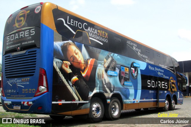 Soares Turismo e Fretamento 3520 na cidade de Caruaru, Pernambuco, Brasil, por Carlos Júnior. Número da foto: #10605592.