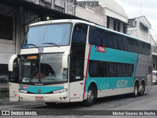 Empresa de Ônibus Nossa Senhora da Penha 6001 na cidade de Rio de Janeiro, Rio de Janeiro, Brasil, por Michel Soares da Rocha. ID da foto: 10605616.