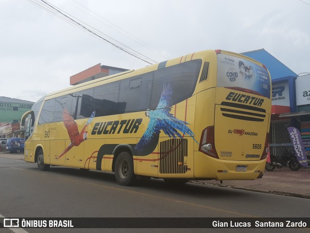 Eucatur - Empresa União Cascavel de Transportes e Turismo 5605 na cidade de Ji-Paraná, Rondônia, Brasil, por Gian Lucas  Santana Zardo. ID da foto: 10606752.