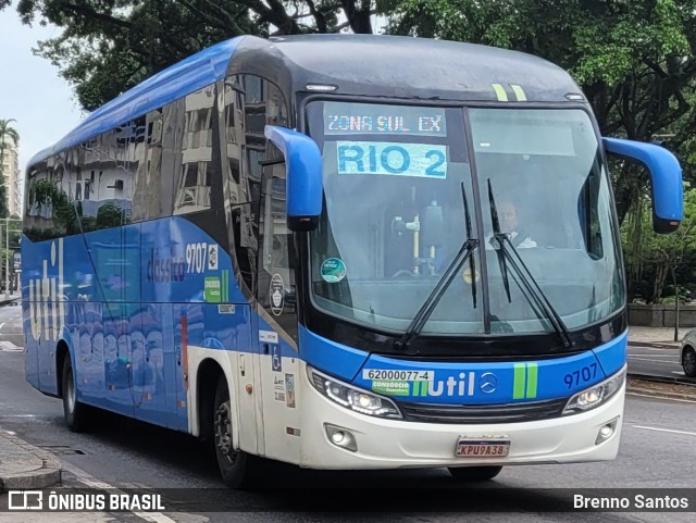 UTIL - União Transporte Interestadual de Luxo 9707 na cidade de Rio de Janeiro, Rio de Janeiro, Brasil, por Brenno Santos. Número da foto: #10606629.