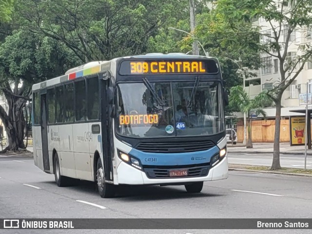 Real Auto Ônibus C41341 na cidade de Rio de Janeiro, Rio de Janeiro, Brasil, por Brenno Santos. ID da foto: 10606618.