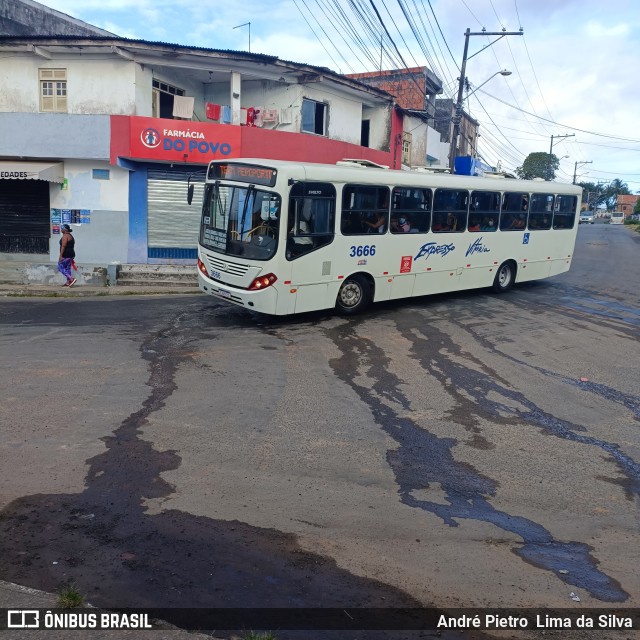 Expresso Vitória Bahia 3666 na cidade de Lauro de Freitas, Bahia, Brasil, por André Pietro  Lima da Silva. ID da foto: 10606419.