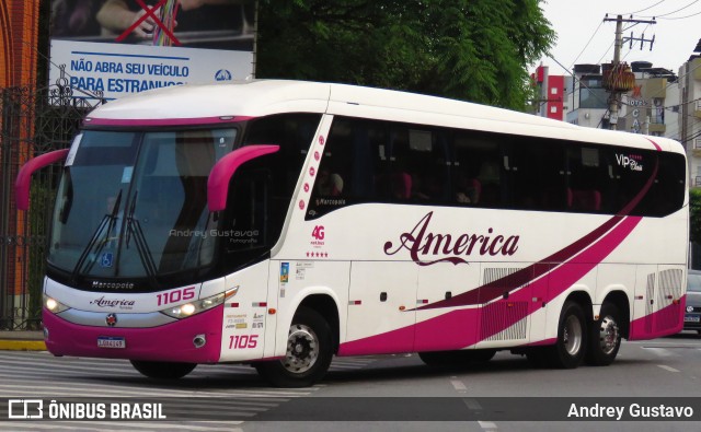 América Turismo 1105 na cidade de Aparecida, São Paulo, Brasil, por Andrey Gustavo. Número da foto: #10605970.