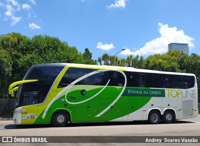 Expresso Princesa dos Campos 6338 na cidade de Curitiba, Paraná, Brasil, por Andrey  Soares Vassão. ID da foto: 10607612.