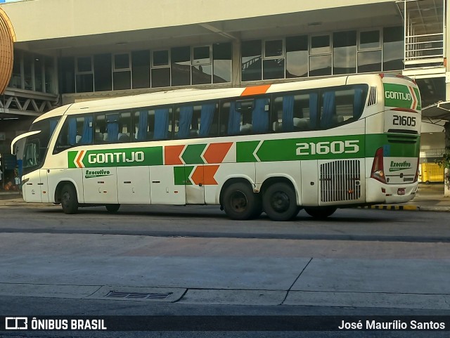 Empresa Gontijo de Transportes 21605 na cidade de Rio de Janeiro, Rio de Janeiro, Brasil, por José Maurílio Santos. ID da foto: 10607541.