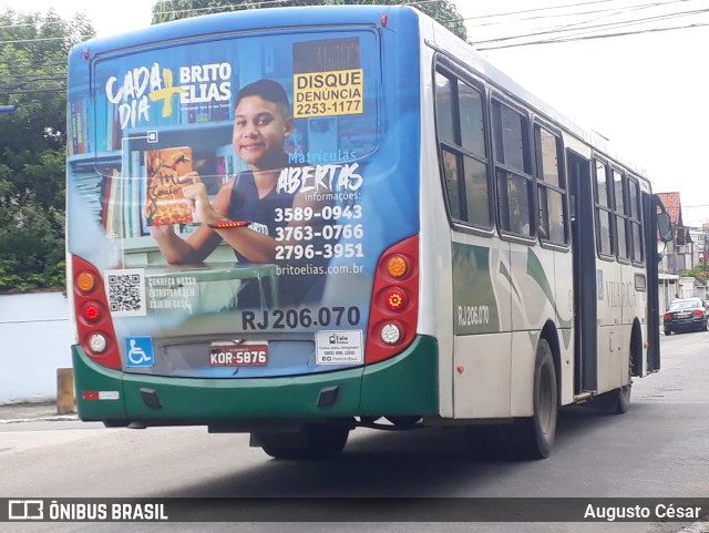 Viação Vila Rica RJ 206.070 na cidade de Nova Iguaçu, Rio de Janeiro, Brasil, por Augusto César. Número da foto: #10607452.